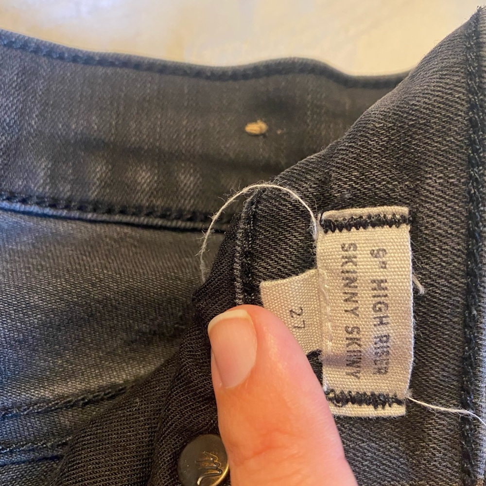 Black washed Madewell skinny skinny 9” rise - size 27